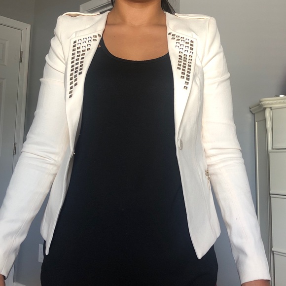 White Studded Blazer - Picture 3 of 3